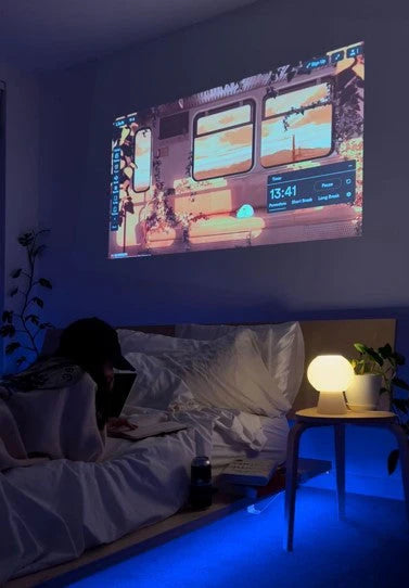 Mini Projector, Portable Projector, LED Projector with Remote Control, 1920 x1080P Video Projector with USB/HDMI/AV Interface Support - Kalesh Monk