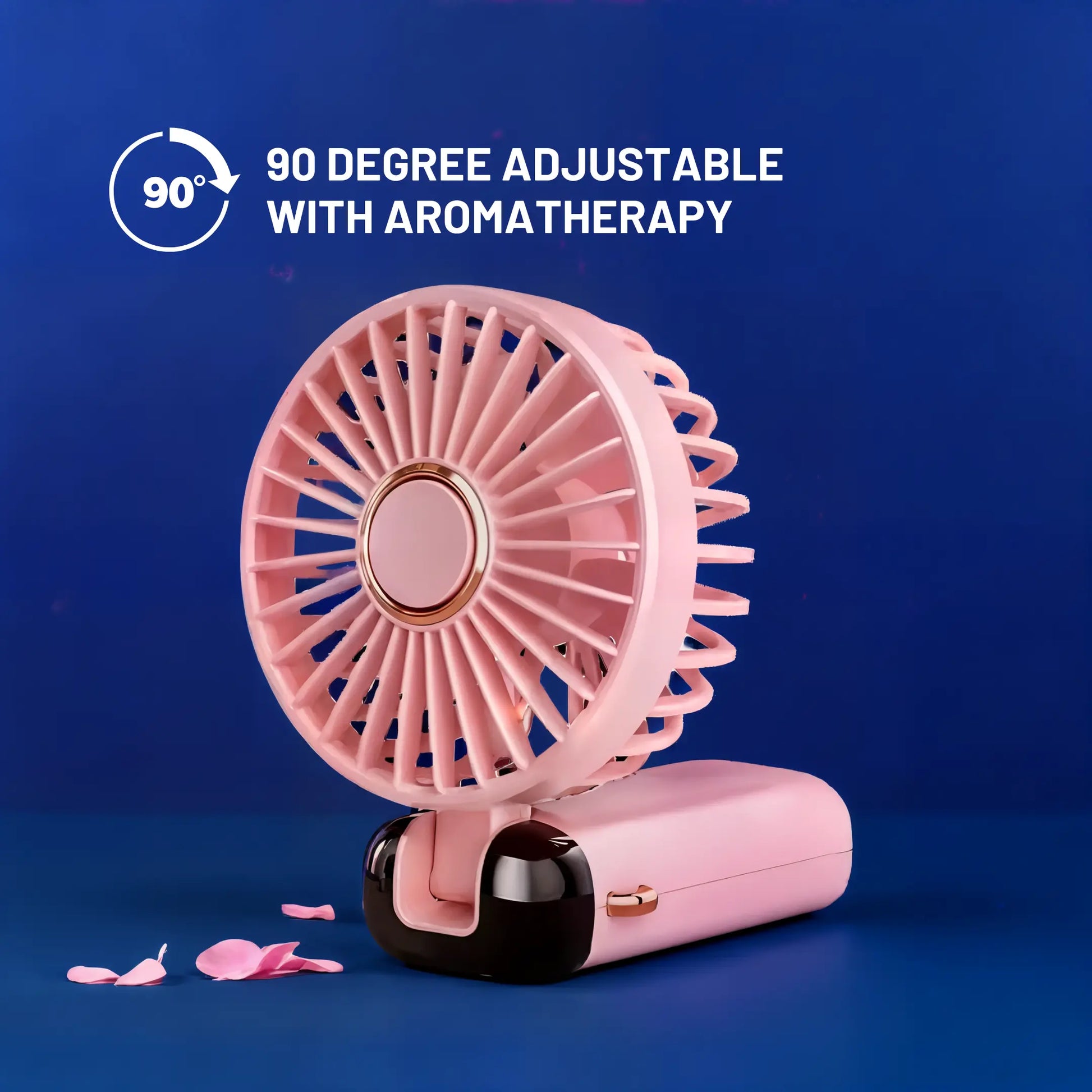 Portable Handheld Fan – Foldable, Rechargeable & USB-Powered Cooling Fan with LED Display - Kalesh Monk