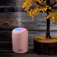Colorful Mini Humidifier – USB Portable Cool Mist Diffuser with LED Mood Light | Compact Aroma Air Purifier for Bedroom, Car & Desk