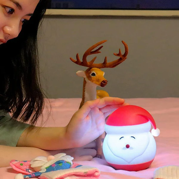 Santa Night Light for Kids,7 Colour Changing Baby Night Light