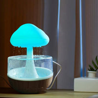 Rain Cloud Humidifier Water Drip, Mushroom Humidifier Waterfall Lamp, Mushroom Diffuser, Cloud Humidifier Rain Drop, Rain Sounds for Sleeping, Rain Cloud Diffuser