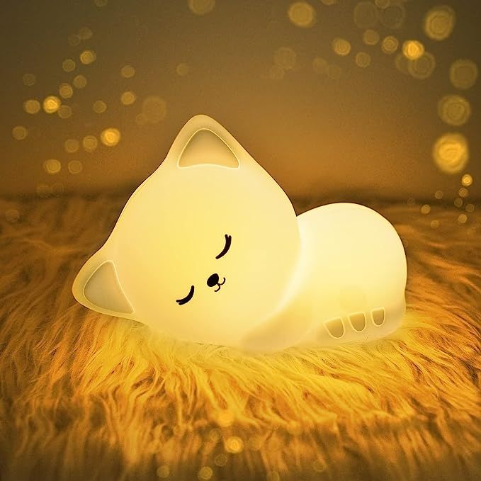 Soft Silicone Cat Seven Colors LED Night Light - Kalesh Monk