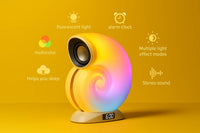 Conch Music Light Lamp, Desktop Smart Speaker Atmosphere Light, Alarm Clock Wake Up Light, Symphony Dynamic Smart Night Light Table Lamp, APP Control Light Adjustment with 2000mAh Battery - Kalesh Monk