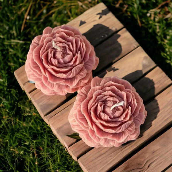 Rose Scented Candle - Pack of 3 - Kalesh Monk