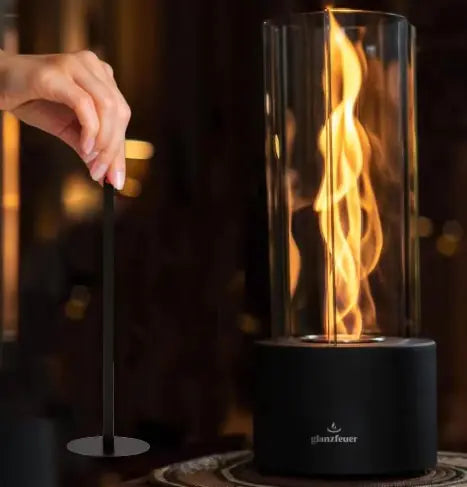 Spiral Tabletop Fireplace Lamp