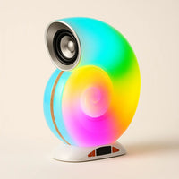Conch Music Light Lamp, Desktop Smart Speaker Atmosphere Light, Alarm Clock Wake Up Light, Symphony Dynamic Smart Night Light Table Lamp, APP Control Light Adjustment with 2000mAh Battery - Kalesh Monk