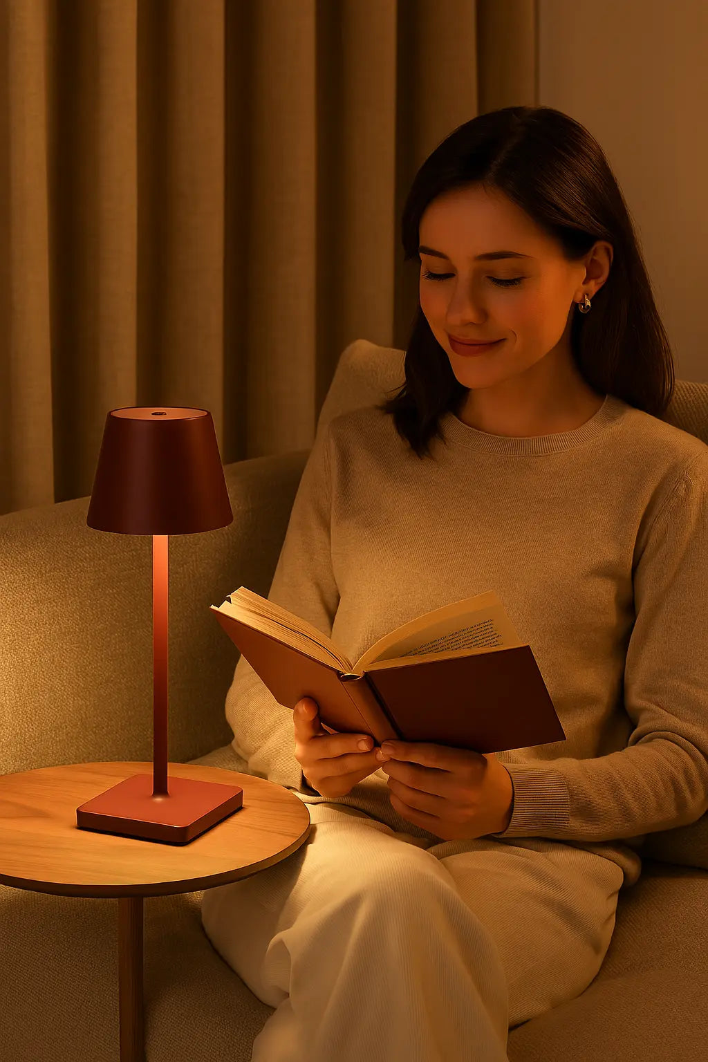 Rechargeable LED Touch Lamp for Desk & Bedside | Wireless Dimmable Table Light | Minimalist Home & Office Decor - Kalesh Monk