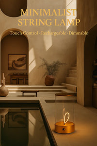 Modern Minimalist Cordless LED Table Lamp – Rechargeable Touch-Control Accent Light for Bedroom, Living Room, and Office - Kalesh Monk