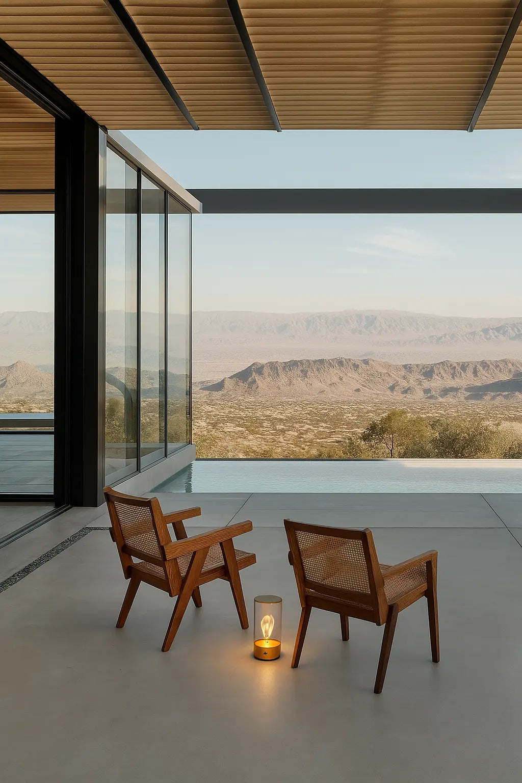 Modern Minimalist Cordless LED Table Lamp – Rechargeable Touch-Control Accent Light for Bedroom, Living Room, and Office - Kalesh Monk