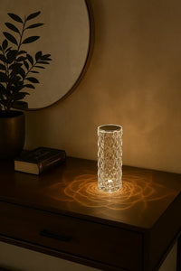Crystal Rose Lamp with Remote – 16 Color LED Light | Luxury Ambient Mood Lighting for Bedroom, Living Room & Gifting - Kalesh Monk