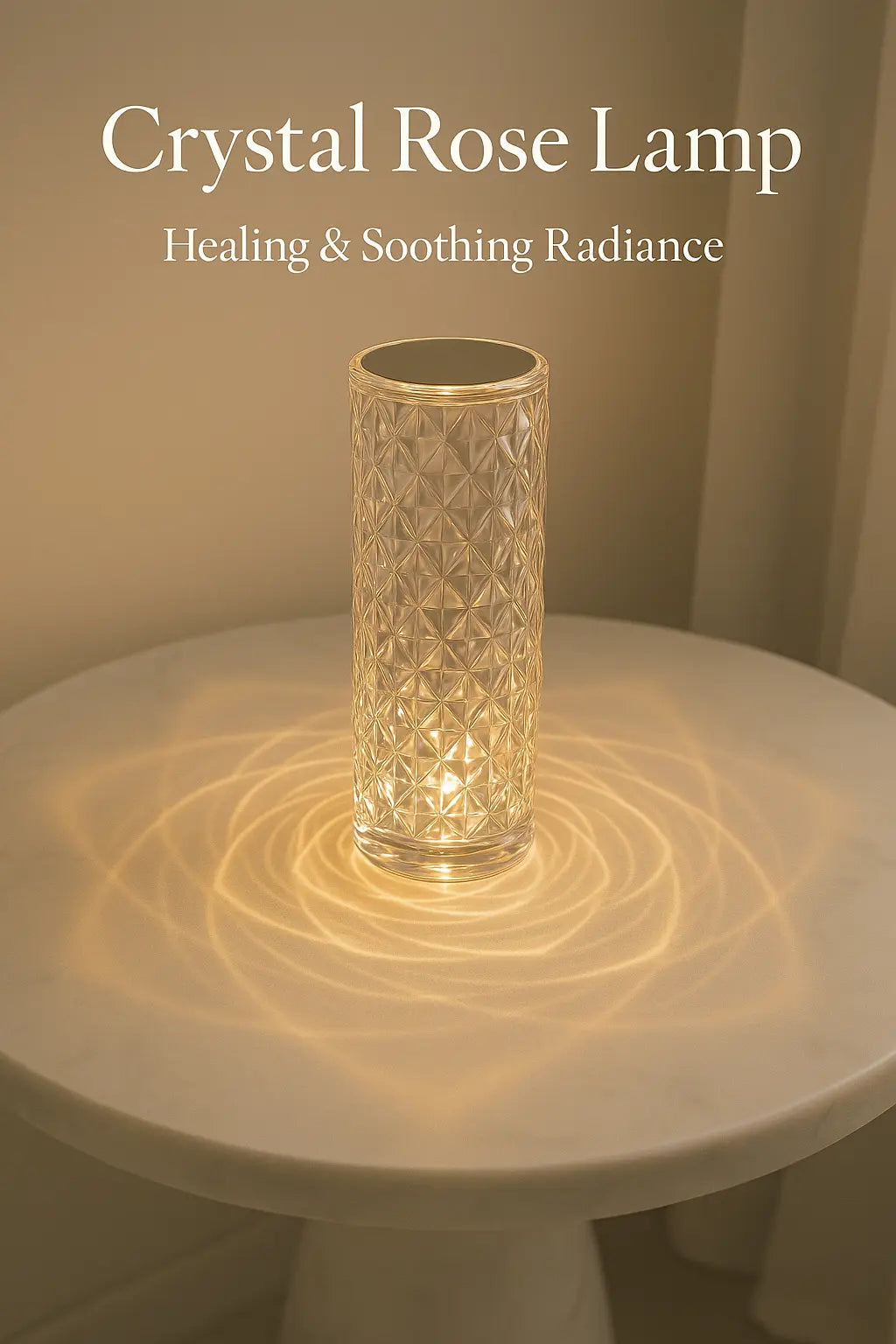 Crystal Rose Lamp with Remote – 16 Color LED Light | Luxury Ambient Mood Lighting for Bedroom, Living Room & Gifting - Kalesh Monk