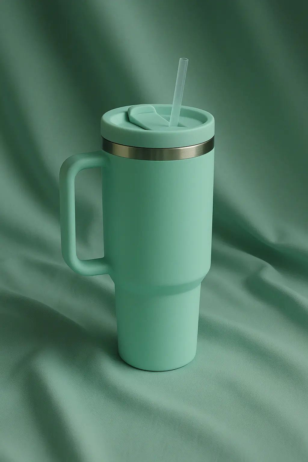 1180ml Stainless Steel Insulated Tumbler with Handle & Straw – Big Mood Mug for Coffee, Water, Iced Drinks | Leak-Proof, BPA-Free, Travel-Ready & Desk-Approved – Sip Hot, Sip Cold, Stay Kalesh