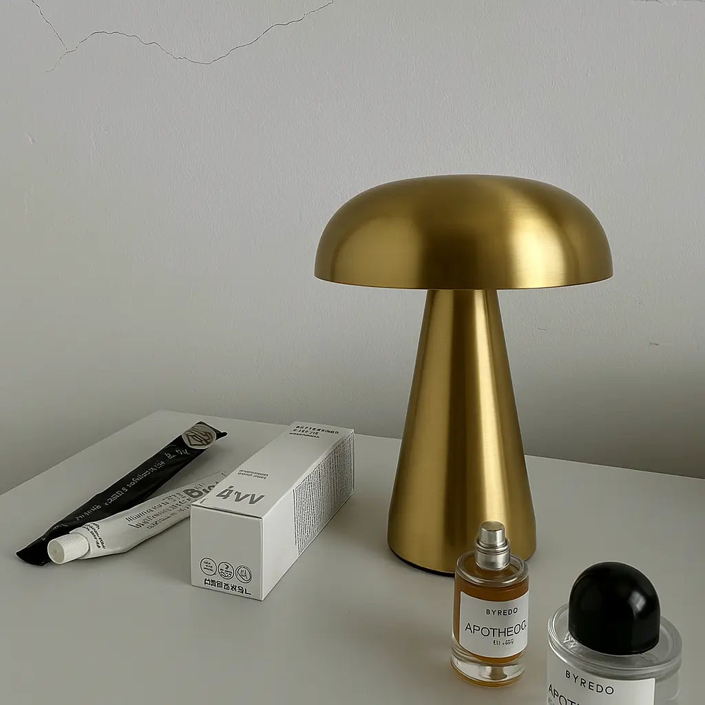 Minimalist Rechargeable LED Table Lamp – Touch Control, Cordless Bedside & Desk Light with Sleek Dome Design for Modern Home & Office - Kalesh Monk