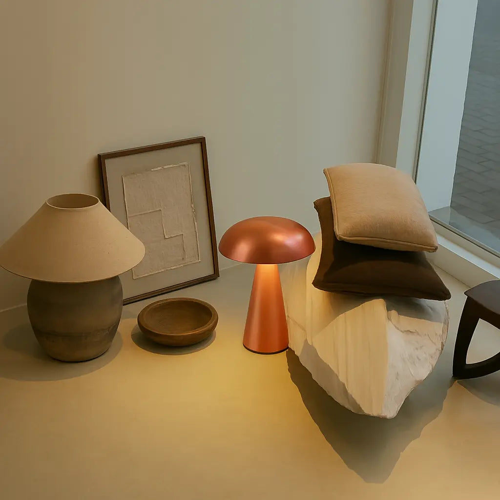 Minimalist Rechargeable LED Table Lamp – Touch Control, Cordless Bedside & Desk Light with Sleek Dome Design for Modern Home & Office - Kalesh Monk