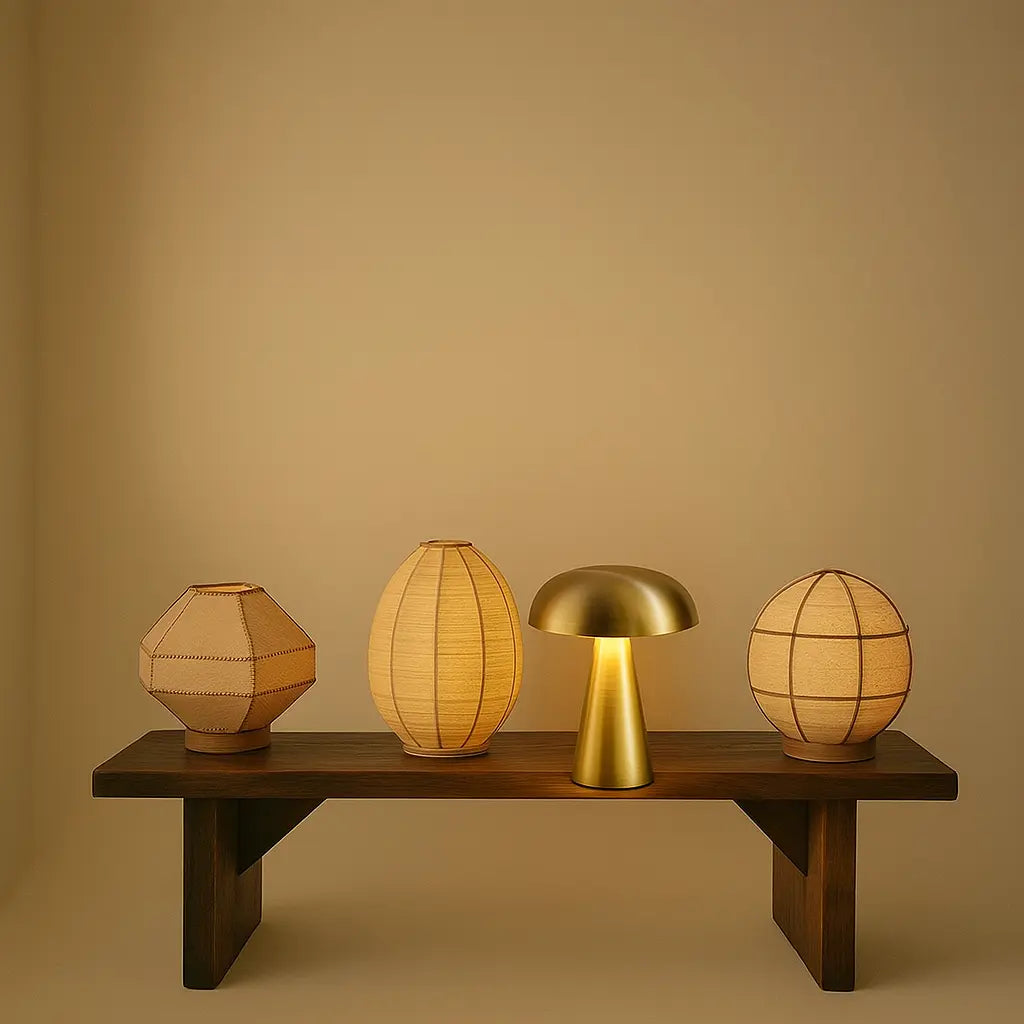 Minimalist Rechargeable LED Table Lamp – Touch Control, Cordless Bedside & Desk Light with Sleek Dome Design for Modern Home & Office - Kalesh Monk