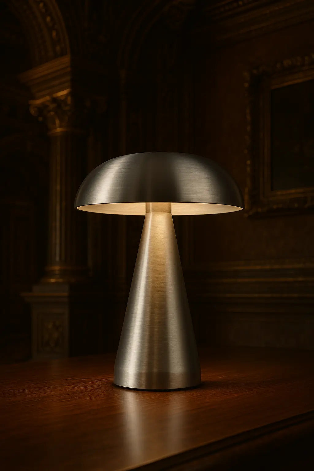 Minimalist Rechargeable LED Table Lamp – Touch Control, Cordless Bedside & Desk Light with Sleek Dome Design for Modern Home & Office - Kalesh Monk