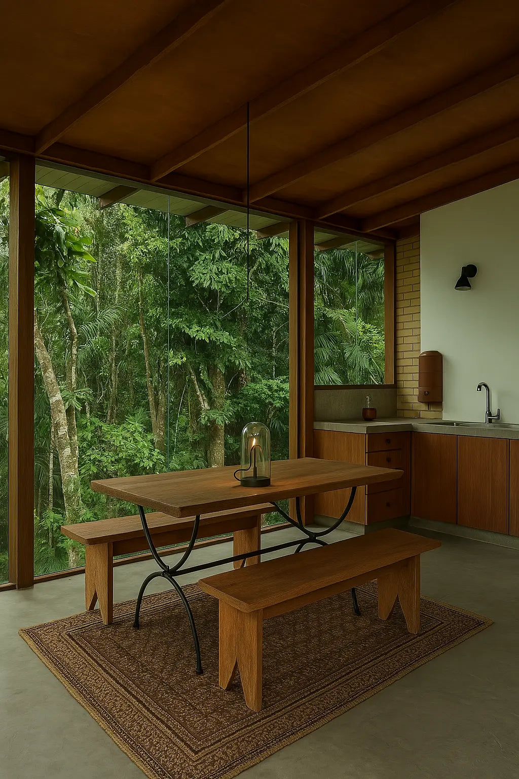 Glass-Top Rechargeable LED Table Lamp – Touch Control, Dimmable Cordless Light for Bedside, Desk & Modern Interiors - Kalesh Monk