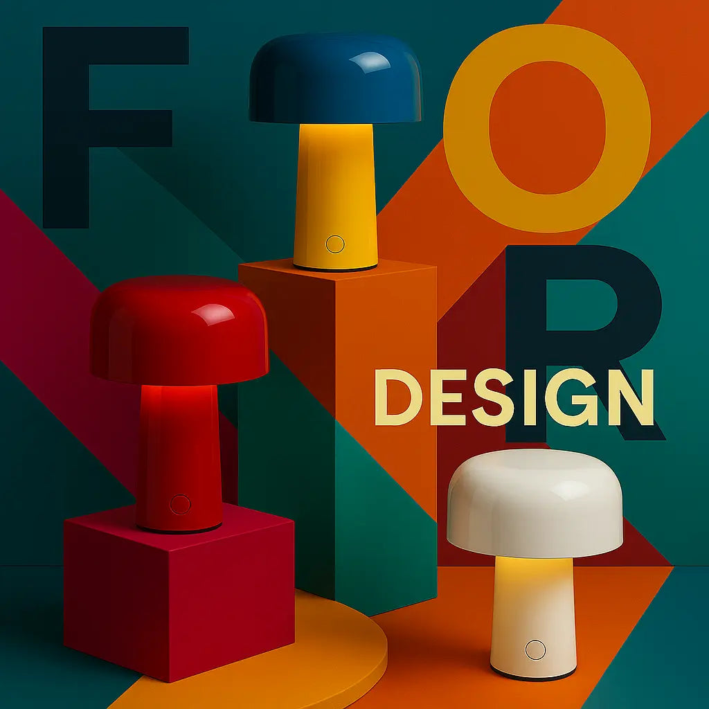 Mushroom-Top Rechargeable LED Table Lamp – Touch Dimming, Cordless Modern Desk & Bedside Light with Sleek Finish - Kalesh Monk