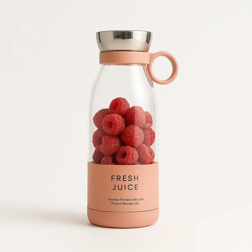 Traveller Portable Blender 2.0 – USB Rechargeable Personal Smoothie & Protein Shake Maker | Mini Juicer for Gym, Travel, Office & Home Use (400ml, BPA-Free) - Kalesh Monk