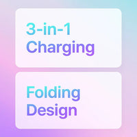 Magnetic Folding Mag-Safe Compatible with iPhone 16 to 12 Series | Compatible with only Apple Watch Series | AirPods 2, 3, Pro | 23W Charging | Wireless Charger - Pearl White - Kalesh Monk