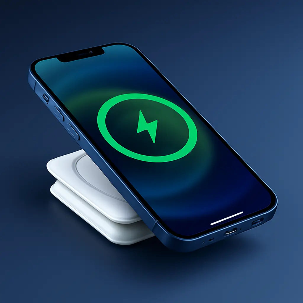 Magnetic Folding Mag-Safe Compatible with iPhone 16 to 12 Series | Compatible with only Apple Watch Series | AirPods 2, 3, Pro | 23W Charging | Wireless Charger - Pearl White - Kalesh Monk