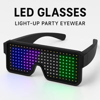 LED Glasses Light Up Dynamic Party Favor Glasses Festival Christmas USB Rechargeable LED Rave Glowing Flashing Glasses Sale price - Kalesh Monk