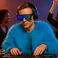 LED Glasses Light Up Dynamic Party Favor Glasses Festival Christmas USB Rechargeable LED Rave Glowing Flashing Glasses Sale price - Kalesh Monk