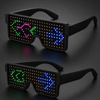 LED Glasses Light Up Dynamic Party Favor Glasses Festival Christmas USB Rechargeable LED Rave Glowing Flashing Glasses Sale price - Kalesh Monk