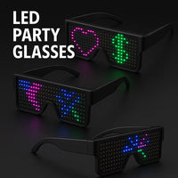 LED Glasses Light Up Dynamic Party Favor Glasses Festival Christmas USB Rechargeable LED Rave Glowing Flashing Glasses Sale price - Kalesh Monk