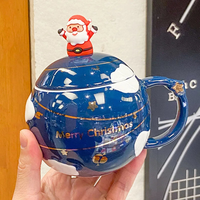 Creative Cartoon Santa Claus Ceramic Coffee Mug (Any One) - Kalesh Monk