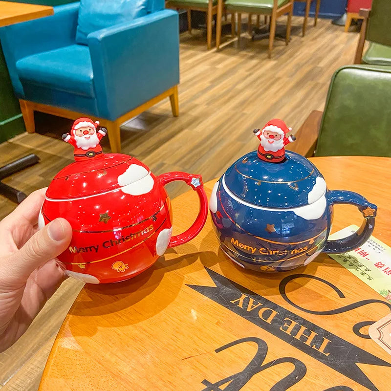 Creative Cartoon Santa Claus Ceramic Coffee Mug (Any One) - Kalesh Monk