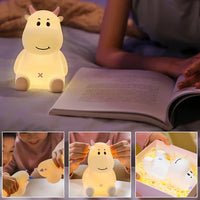 Cow LED Night Lamp Silicon Bedside Table Lamps