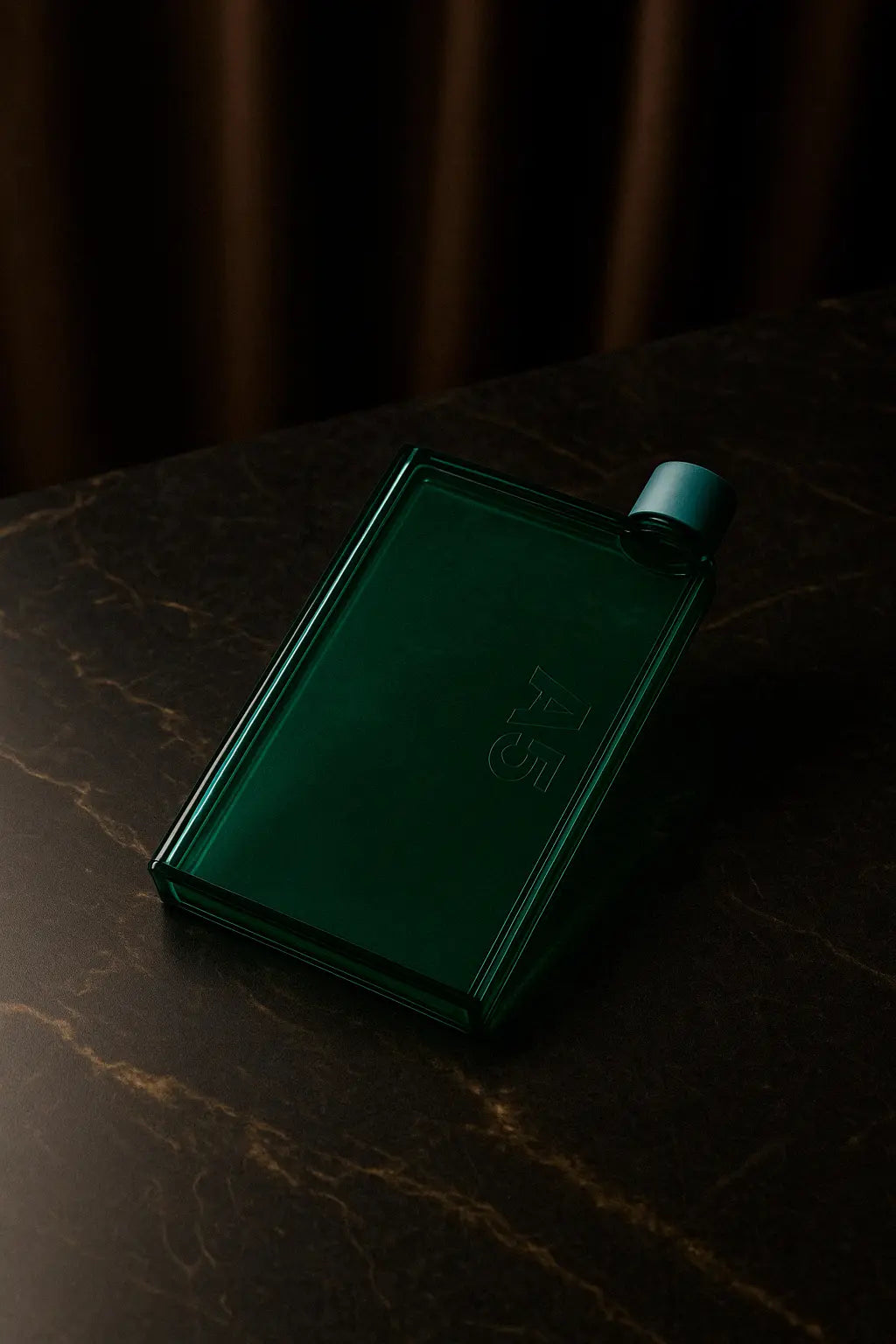 Slim Flat Water Bottle 400ml – Notebook Style, Leakproof & BPA-Free Plastic | Portable, Scratch-Resistant, Pocket-Friendly Travel Bottle for Office, Gym & Daily Use