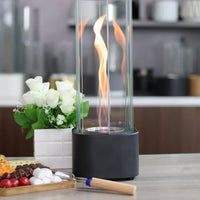 Spiral Tabletop Fireplace Lamp