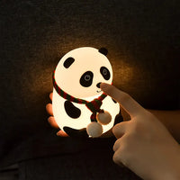 Simple Modern Cartoon panda Desk lamp Bedroom Light for Festival, Christmas Gift