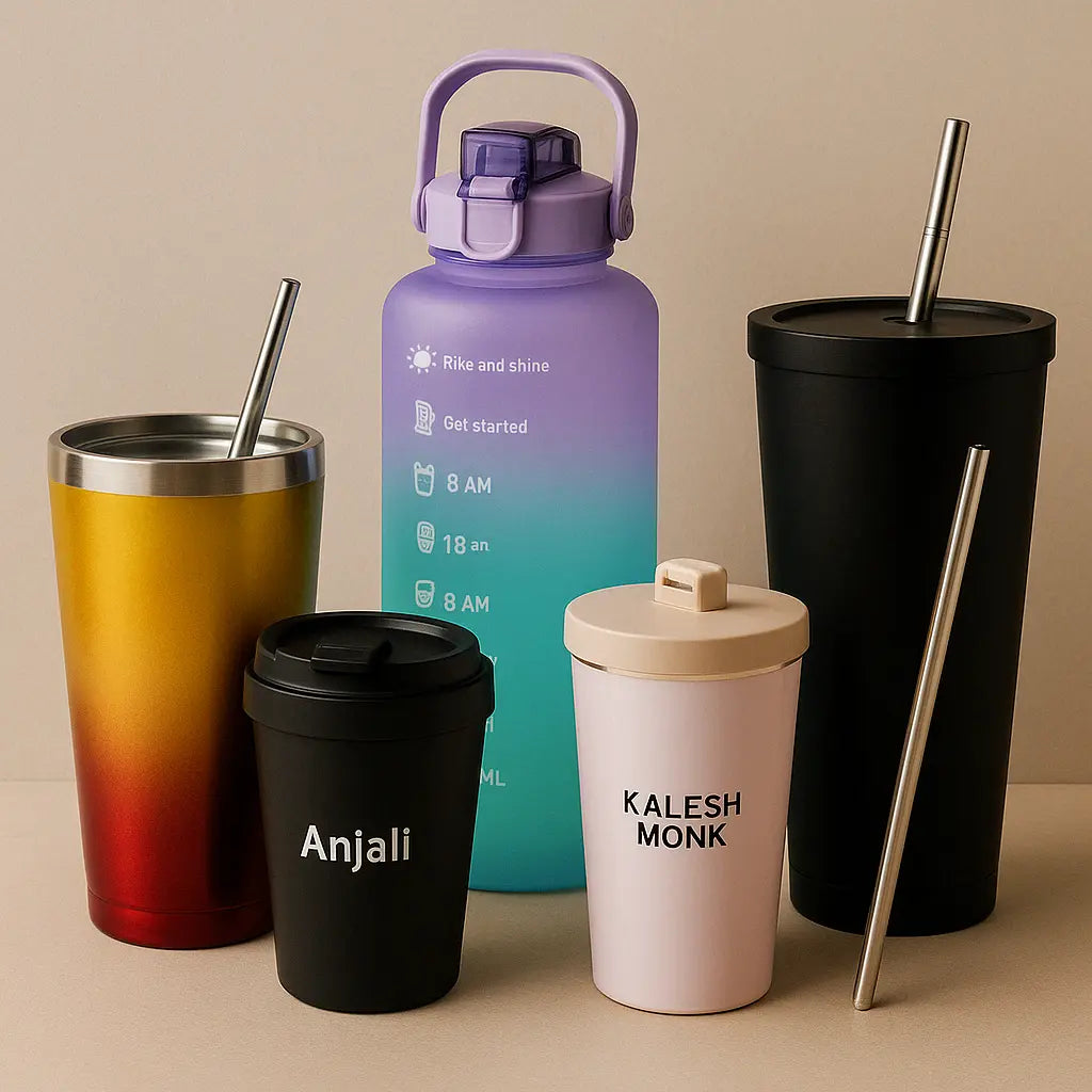 Tumbler Bottle | Tumbler with Straw and Lid, Insulated Tumbler, Double Wall Insulated Travel Tumbler, Hot & Cold Thermos Sipper, Stainless Steel Leak Proof (Black)