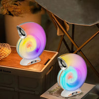 Conch Music Light Lamp, Desktop Smart Speaker Atmosphere Light, Alarm Clock Wake Up Light, Symphony Dynamic Smart Night Light Table Lamp, APP Control Light Adjustment with 2000mAh Battery - Kalesh Monk