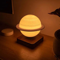 Magnetic Levitation Saturn Lamp Night Light LED 3D Printing Floating Lamp 360° Rotating Lamp Global Desk Lamp for Living Room Bedroom Decor - Kalesh Monk
