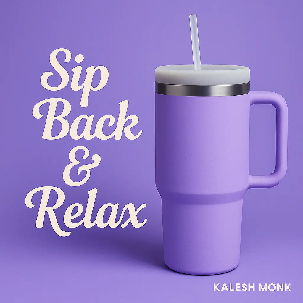 1180ml Stainless Steel Insulated Tumbler with Handle & Straw – Big Mood Mug for Coffee, Water, Iced Drinks | Leak-Proof, BPA-Free, Travel-Ready & Desk-Approved – Sip Hot, Sip Cold, Stay Kalesh