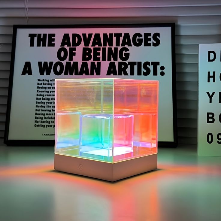 3D Art Cube Acrylic lamp, Decorative Table Lamp, Colour Changing Touch Lamp