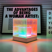 3D Art Cube Acrylic lamp, Decorative Table Lamp, Colour Changing Touch Lamp - Kalesh Monk