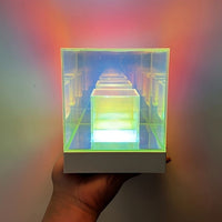 3D Art Cube Acrylic lamp, Decorative Table Lamp, Colour Changing Touch Lamp - Kalesh Monk