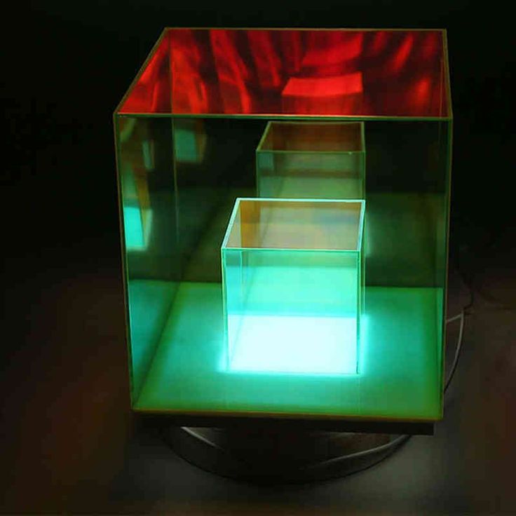 3D Art Cube Acrylic lamp, Decorative Table Lamp, Colour Changing Touch Lamp - Kalesh Monk