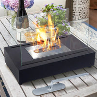 Rectangle Tabletop Fireplace Lamp