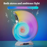 Conch Music Light Lamp, Desktop Smart Speaker Atmosphere Light, Alarm Clock Wake Up Light, Symphony Dynamic Smart Night Light Table Lamp, APP Control Light Adjustment with 2000mAh Battery - Kalesh Monk