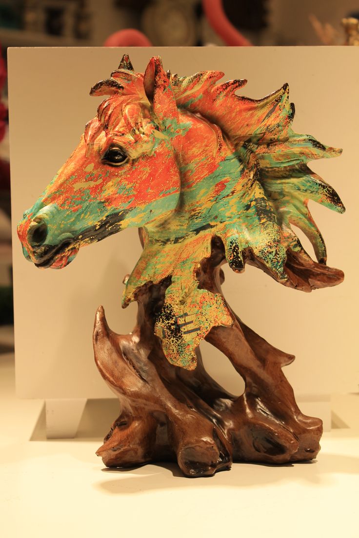 Horse Statue, Horse Lover Horse Art Resin Statue Decorative Home And Office Decorative Ornament For Desktop Bookshelf Wine Cabinet Attract Luck And Fortune-Horse Head A - Kalesh Monk