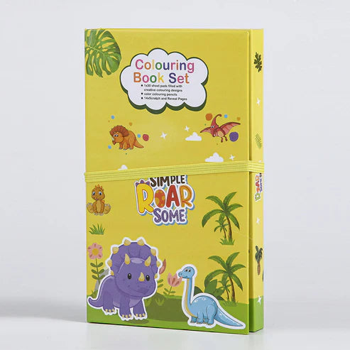 Premium 4-in-1 Coloring Gift Box for Cute School Kids - High-Quality Art Supplies Set - Kalesh Monk