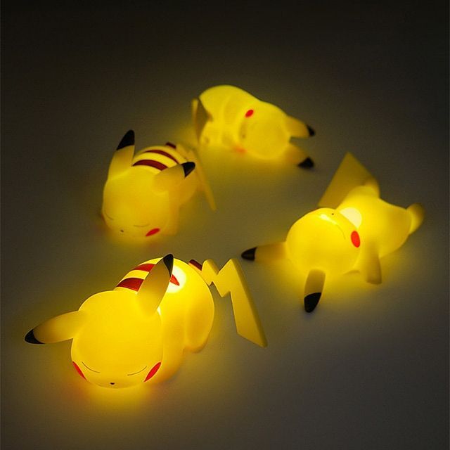 pikachu action figure night light lamp ( pack of 4 ) - Kalesh Monk