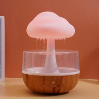 Rain Cloud Humidifier Water Drip, Mushroom Humidifier Waterfall Lamp, Mushroom Diffuser, Cloud Humidifier Rain Drop, Rain Sounds for Sleeping, Rain Cloud Diffuser