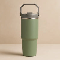 Stainless Steel THERMAL INSULATED TRAVEL MUGWITH CARRY HANDLE, For Office